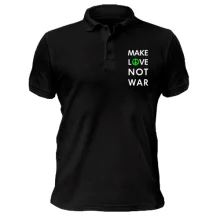 Футболка поло "Make Love, Not War"