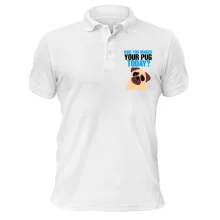 Футболка поло Hug your pug