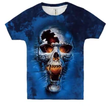 Детская 3D футболка Hell Skull