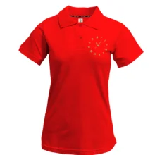 Футболка поло с новогодними часами (в центре внимания)