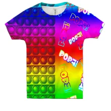 Детская 3D футболка POP it!