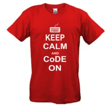 Чоловіча футболка Keep calm and code on