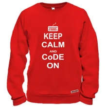 Свитшот Keep calm and code on