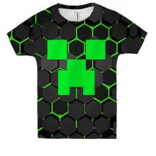 Дитяча 3D футболка Minecraft Creeper