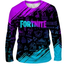 Мужской 3D лонгслив Fortnite Purple