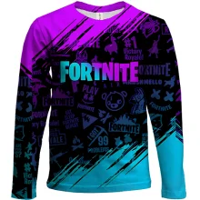 Детский 3D лонгслив Fortnite Purple
