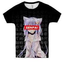 Детская 3D футболка Senpai Anime