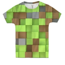 Детская 3D футболка Minecraft Cubes