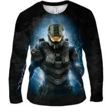Чоловічий 3D лонгслів Halo 4 Master Chief