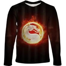 Детский 3D лонгслив Mortal Kombat Logo (2)