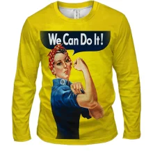 Чоловічий 3D лонгслів We Can Do It (постер)