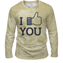 Чоловічий 3D лонгслів I Like You