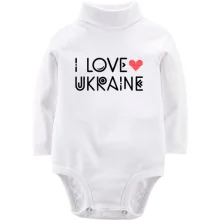 Детское боди с длинным рукавом I Love Ukraine (2)
