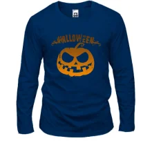 Лонгслів з написом "Halloween" і злим гарбузом
