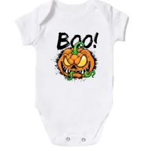 Детское боди с ужасной тыквой "BOO!"