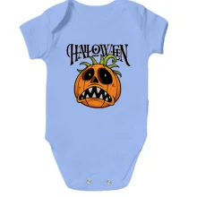Детское боди с зубастой тыквой "Halloween"