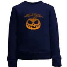 Дитячий світшот з написом "Halloween" і злим гарбузом