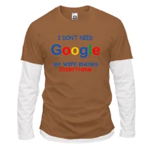 Чоловічий лонгслів Комбі I dont need Google