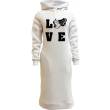 Худи платье для актёра с масками "LOVE"