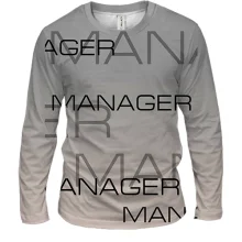 Чоловічий 3D лонгслів для менеджера "manager"
