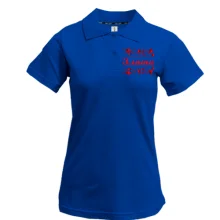 Женская футболка-поло с сердечками и именем "Злата"