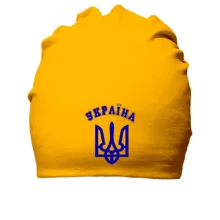 Хлопковая шапка с гербом и надписью «Украина»
