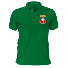 Чоловіча футболка-поло з написом "Ну ви зрозуміли в загальному" і Дідом Морозом