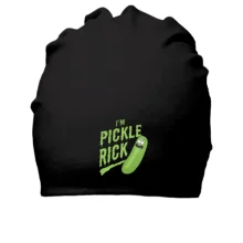 Хлопковая шапка с крупной зелёной надписью «I'm Pickle Rick»