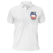 Футболка поло American lips Американський флаг Вуста