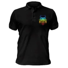 Футболка поло Rainbow Wolf