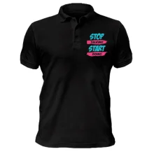 Футболка поло Stop talking - Start doing