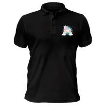 Футболка поло Baby unicorn on a rainbow