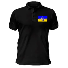 Футболка поло Слава Украине (с силуэтом казака)