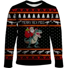 Детский 3D лонгслив «Merry Rex-mas»