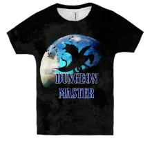 Детская 3D футболка Dungeon Master с драконом