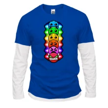 Комбінований лонгслів GEOMETRY DASH LEVELS СМАЙЛИ