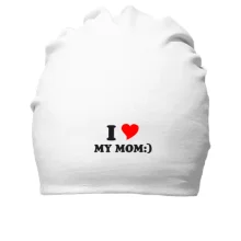 Хлопковая шапка I love my mom
