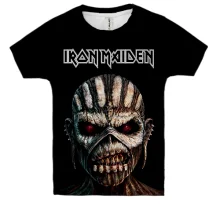 Детская 3D футболка Iron Maiden The Book of Souls с Эдди-шаманом