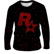 Мужской 3D лонгслив Rockstar