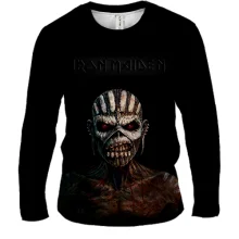 Чоловічий 3D лонгслів Iron Maiden з Едді в образі шамана