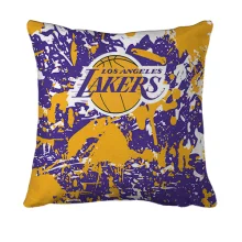 3D подушка Lakers фірмові кольори бризки фарб