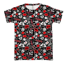 3D футболка Love and hearts pattern