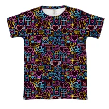 3D футболка Love and hearts pattern 2