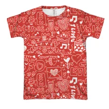 3D футболка Love and hearts pattern 3