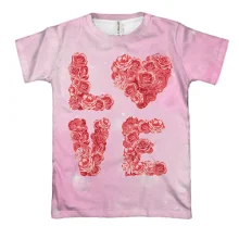 3D футболка Love троянди