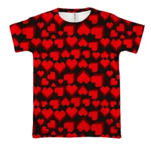 3D футболка Серця pattern