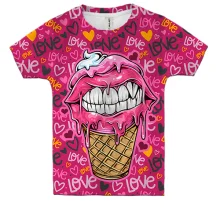 Детская 3D футболка Love ice cream