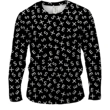 Чоловічий 3D лонгслів S E X pattern