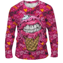 Чоловічий 3D лонгслів Love ice cream