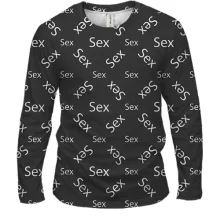 Мужской 3D лонгслив S E X pattern 2